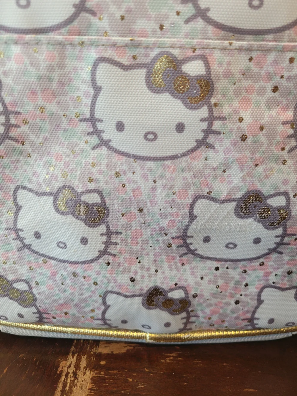 Pottery Barn/Hello Kitty Pink White Gold Girls Lunch Tote Bag